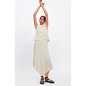 Asymmetric Knit Skirt